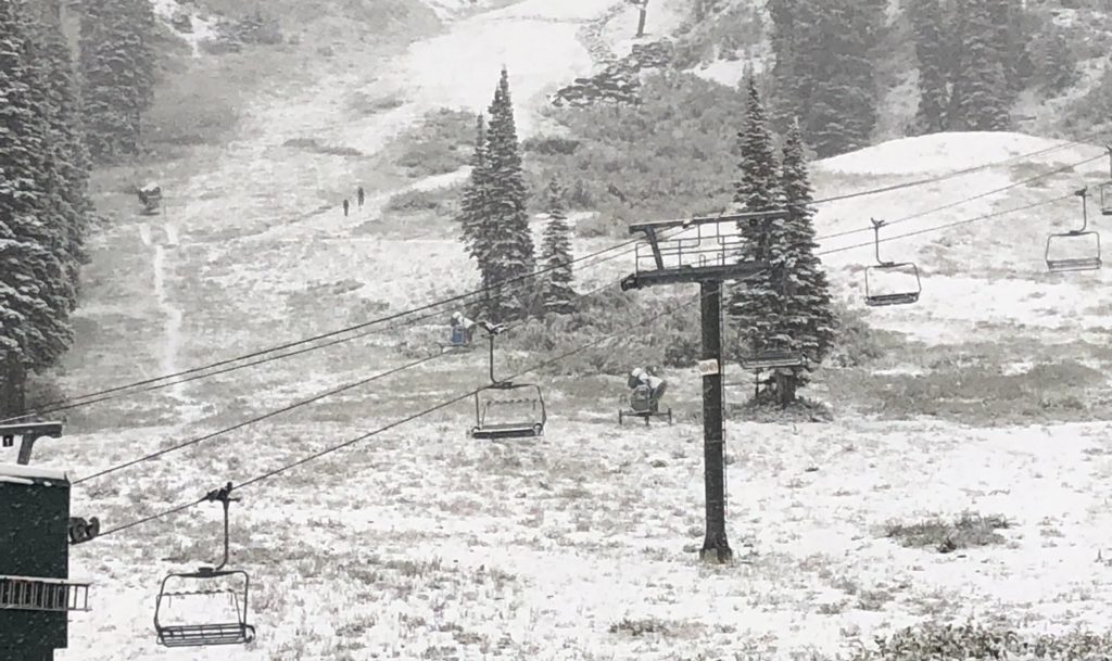 Alta, UT receives its FirstEver Measurable September 20 Snow in 114